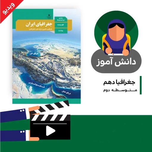 آموزش درس (ناهمواری های ایران بخش دوم) کتاب جغرافیای دهم متوسطه به صورت فایل انیمیشن